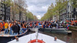 Where can you sail with a group in Amsterdam on King's Day in 2026?