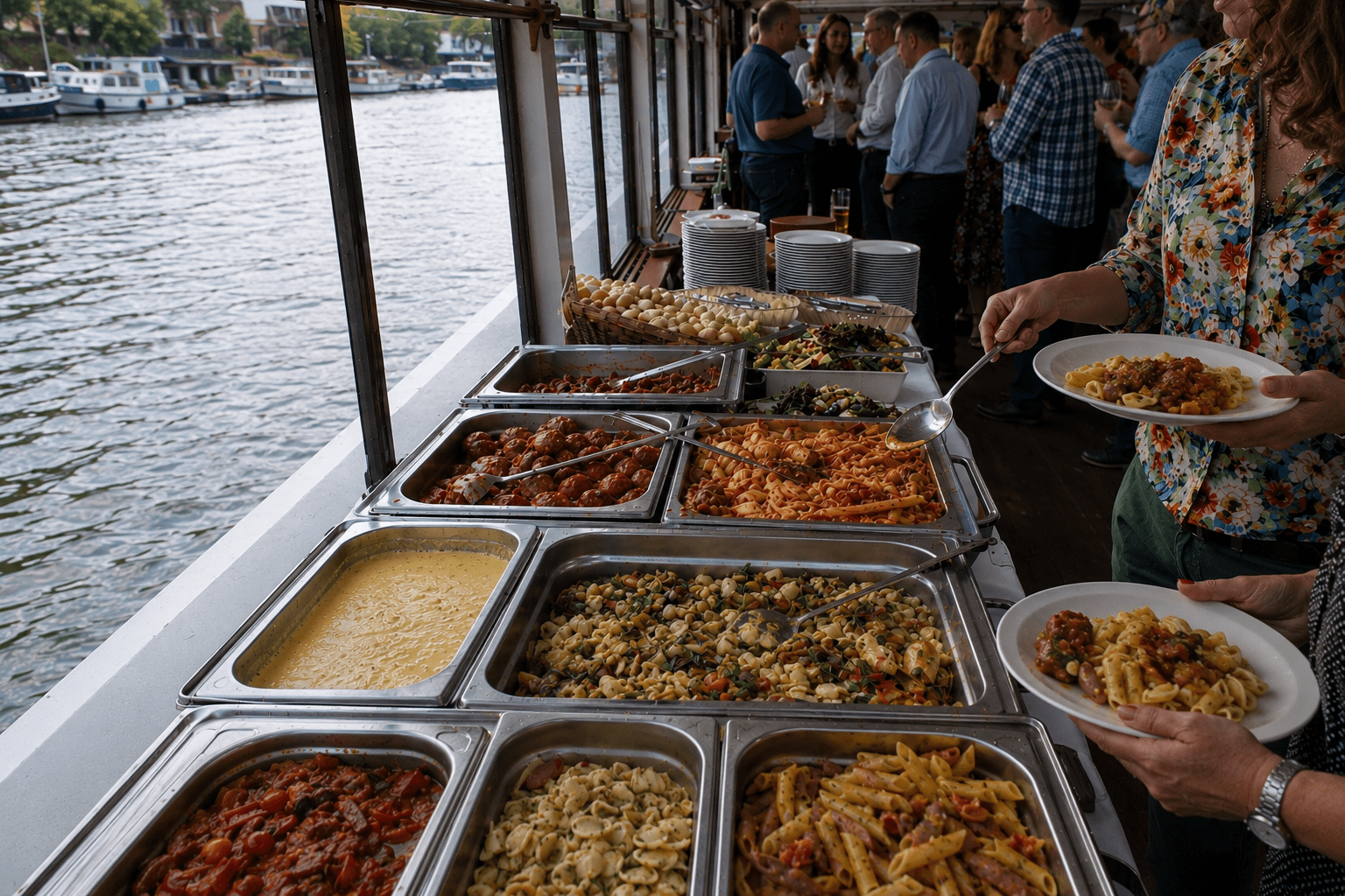 Italian buffet onboard (Private Dining Cruise | private Dinner Amsterdam