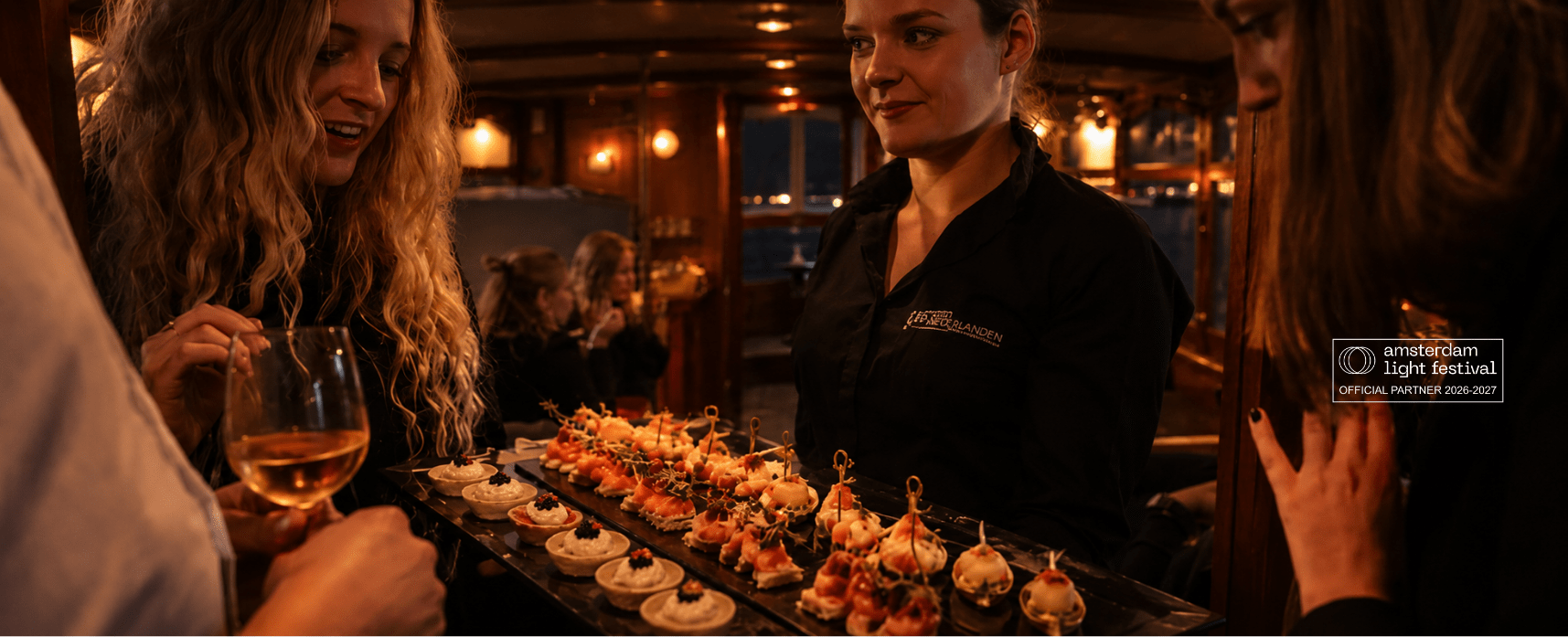 Amsterdam light festival cruise package Amsterdam light festival walkind dinner cruise